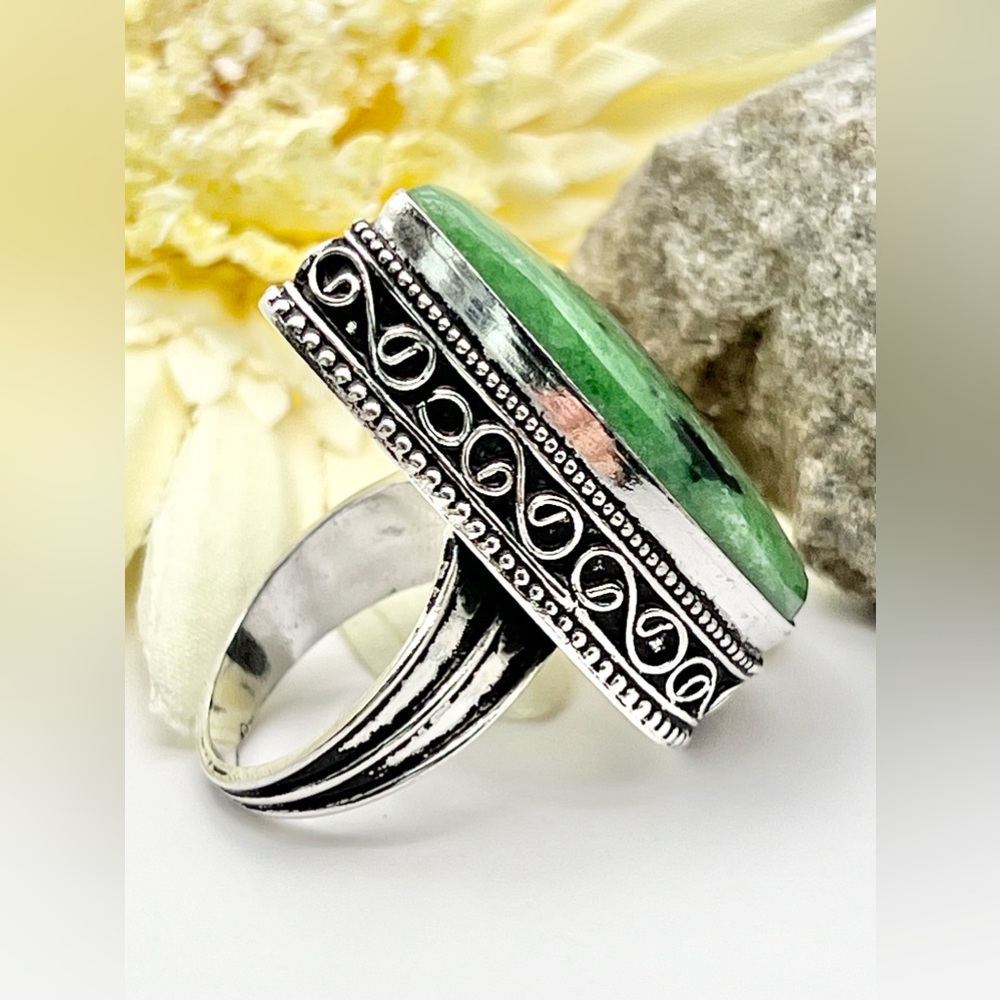 RUBY ZOISITE RING - Picture 3 of 9
